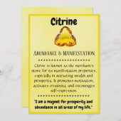 Crystal Meaning Card - Citrin Feiertagskarte (Vorne/Hinten)