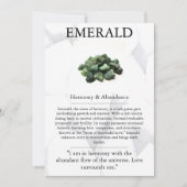 Crystal Meaning Card - Emerald Feiertagskarte (Vorderseite)