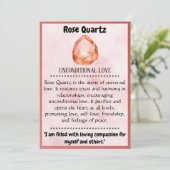 Crystal Meaning Card - Rose Quarz Feiertagskarte (Stehend Vorderseite)