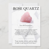 Crystal Meaning Card - Rose Quarz Feiertagskarte (Vorderseite)