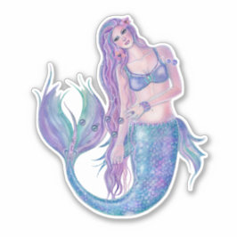 Crystal mermaid Aufkleber von Renee