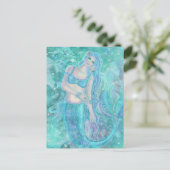 Crystal Mermaid Träume von Renee Lavoie Postkarte (Stehend Vorderseite)