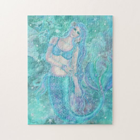 Crystal Mermaid Träume von Renee Lavoie Puzzle (Vertikal)