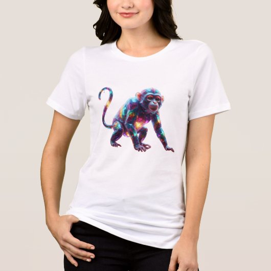 Crystal Monkey Art Tri-Blend Shirt (Vorderseite)