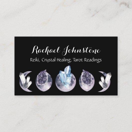 Crystal Moon Business Card Visitenkarte (Vorderseite)