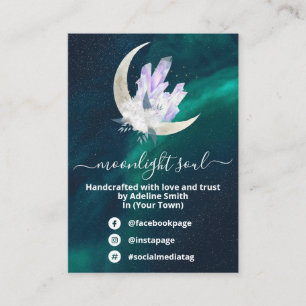 Crystal Moon Galaxy Spell Jar Kit Business Card Visitenkarte