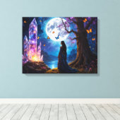 Crystal Moon River Leinwanddruck (Insitu (Holzboden))