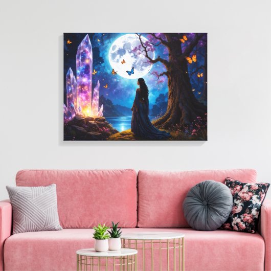 Crystal Moon River Leinwanddruck (Insitu (Wohnzimmer))