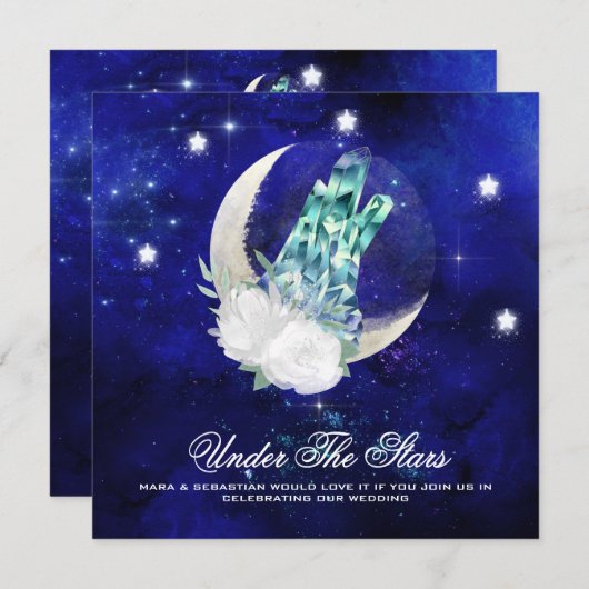 *~* CRYSTAL MOON STARS Website AR14 UAWG Wedding Einladung (Vorne/Hinten)