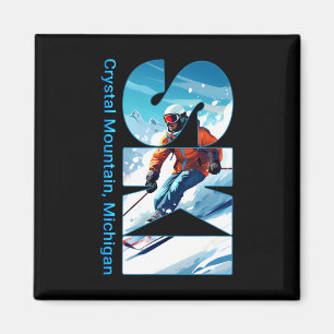 Crystal Mountain - Michigan Skiurlaub Skipass Magnet