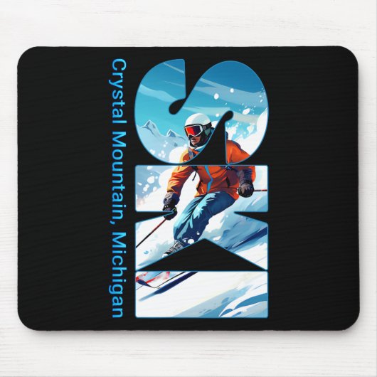 Crystal Mountain - Michigan Skiurlaub Skipass Mousepad (Vorne)