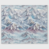 Crystal Mountain Scene Wrapping Paper Geschenkpapier (Flach)