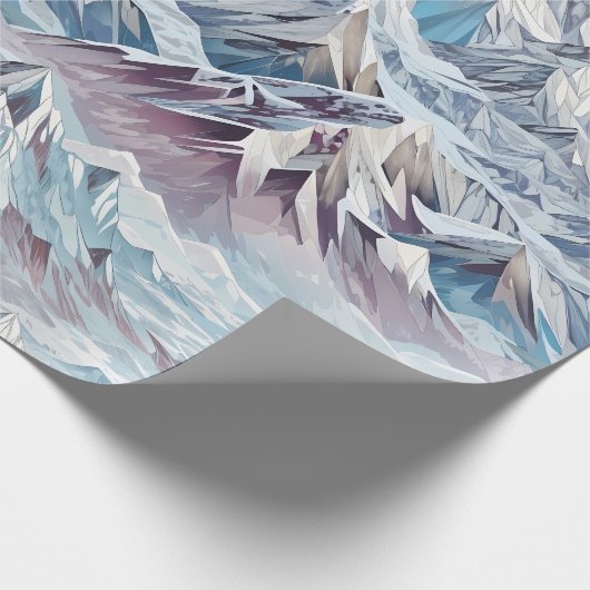 Crystal Mountain Scene Wrapping Paper Geschenkpapier (Ecke)