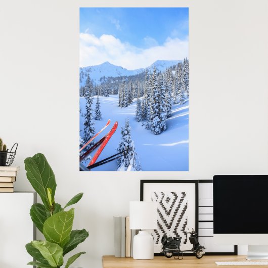 Crystal Mountain Ski Resort, nahe dem Berg Rainier Poster (Heimbüro)