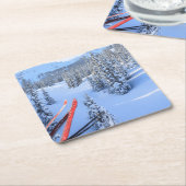 Crystal Mountain Ski Resort, nahe dem Berg Rainier Rechteckiger Pappuntersetzer (angewinkelt)