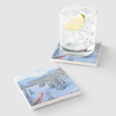 Crystal Mountain Ski Resort, nahe dem Berg Rainier Steinuntersetzer (Seitenansicht)