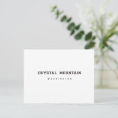 Crystal Mountain Washington Postkarte (Stehend Vorderseite)
