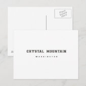 Crystal Mountain Washington Postkarte (Vorne/Hinten)