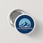 Crystal Mountain Washington Resort Button (Vorne & Hinten)