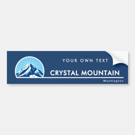 Crystal Mountain Washington Ski Aufkleber Autoaufkleber (Vorne)