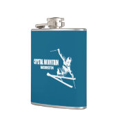 Crystal Mountain Washington Skier Flachmann (Links)