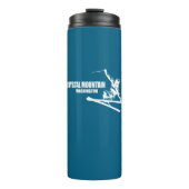 Crystal Mountain Washington Skier Thermosbecher (Vorderseite)