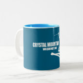 Crystal Mountain Washington Skier Zweifarbige Tasse (Vorderseite Links)