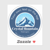 Crystal Mountain Washington Skigebiet Aufkleber (Blatt)