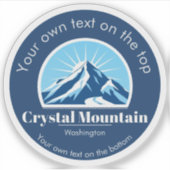 Crystal Mountain Washington Skigebiet Aufkleber (Vorderseite)
