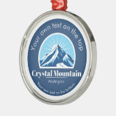 Crystal Mountain Washington Skigebiet Ornament Aus Metall (Links)