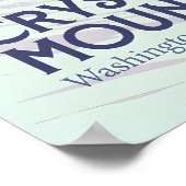 Crystal Mountain Washington Skigebiet Reise Poster (Ecke)