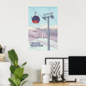 Crystal Mountain Washington Skigebiet Reise Poster (Heimbüro)