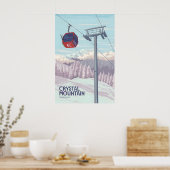 Crystal Mountain Washington Skigebiet Reise Poster (Küche)