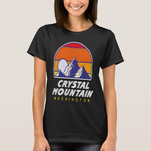 Crystal Mountain Washington  USA Ski Resort  BACK  T-Shirt (Vorderseite)