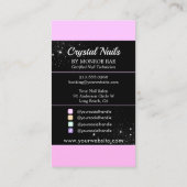 Crystal Nails Holographic Glitzer Nail Tech Salon  Visitenkarte (Rückseite)