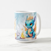 Crystal Niedlich Baby Blue Dragon Kaffeetasse (VorderseiteRechts)