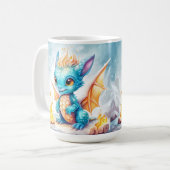 Crystal Niedlich Baby Blue Dragon Kaffeetasse (Vorderseite Links)