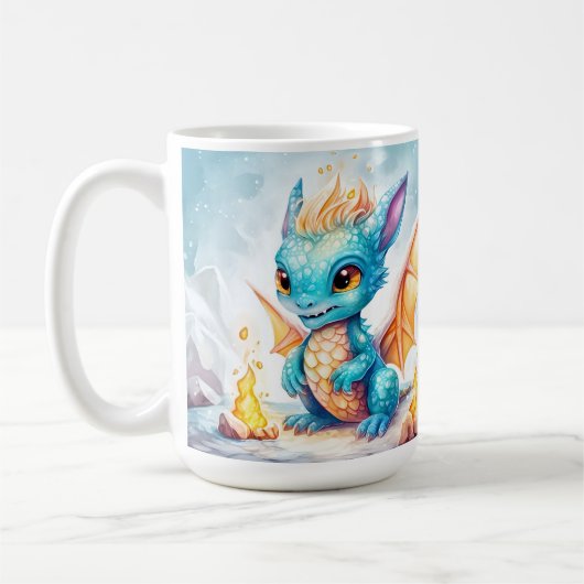 Crystal Niedlich Baby Blue Dragon Kaffeetasse (Links)
