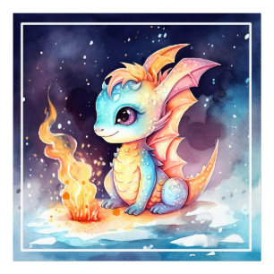 Crystal Niedlich Baby Dragon Fotodruck