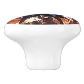 Crystal Orange Diamond Pattern Keramikknauf (Seitenansicht)