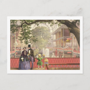 Crystal Palace, der Transept vom South Galler Postkarte