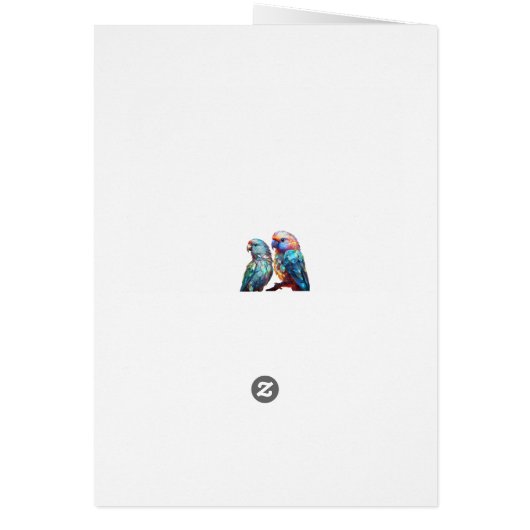 Crystal Parakeets Grußkarte (Hinten)