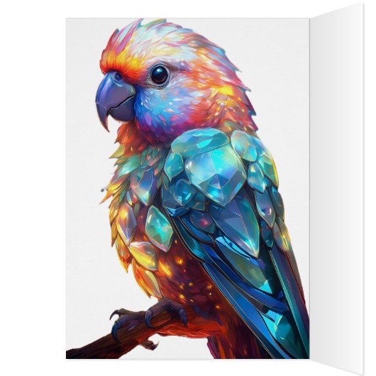 Crystal Parakeets Grußkarte (Innen (Links))