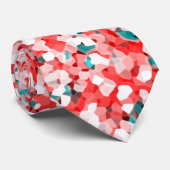 Crystal Pattern - White Red Green Krawatte (Gerollt)