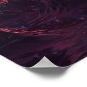 Crystal Peaks under a Vibrant Pink Sunset Poster (Ecke)