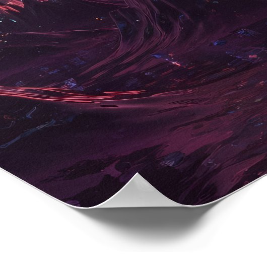 Crystal Peaks under a Vibrant Pink Sunset Poster (Ecke)