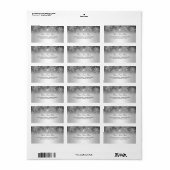 Crystal Pearl Snowflake Silver Address Label Adressaufkleber (Vorne)