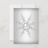 Crystal Pearl Snowflake Silver Save the Date (Rückseite)