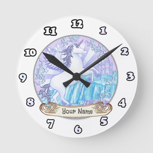 Crystal Pegasus Unicorn Uhr (Vorderseite)