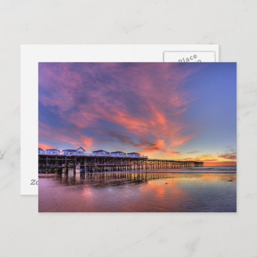 Crystal Pier Sunset Postkarte (Vorne/Hinten)